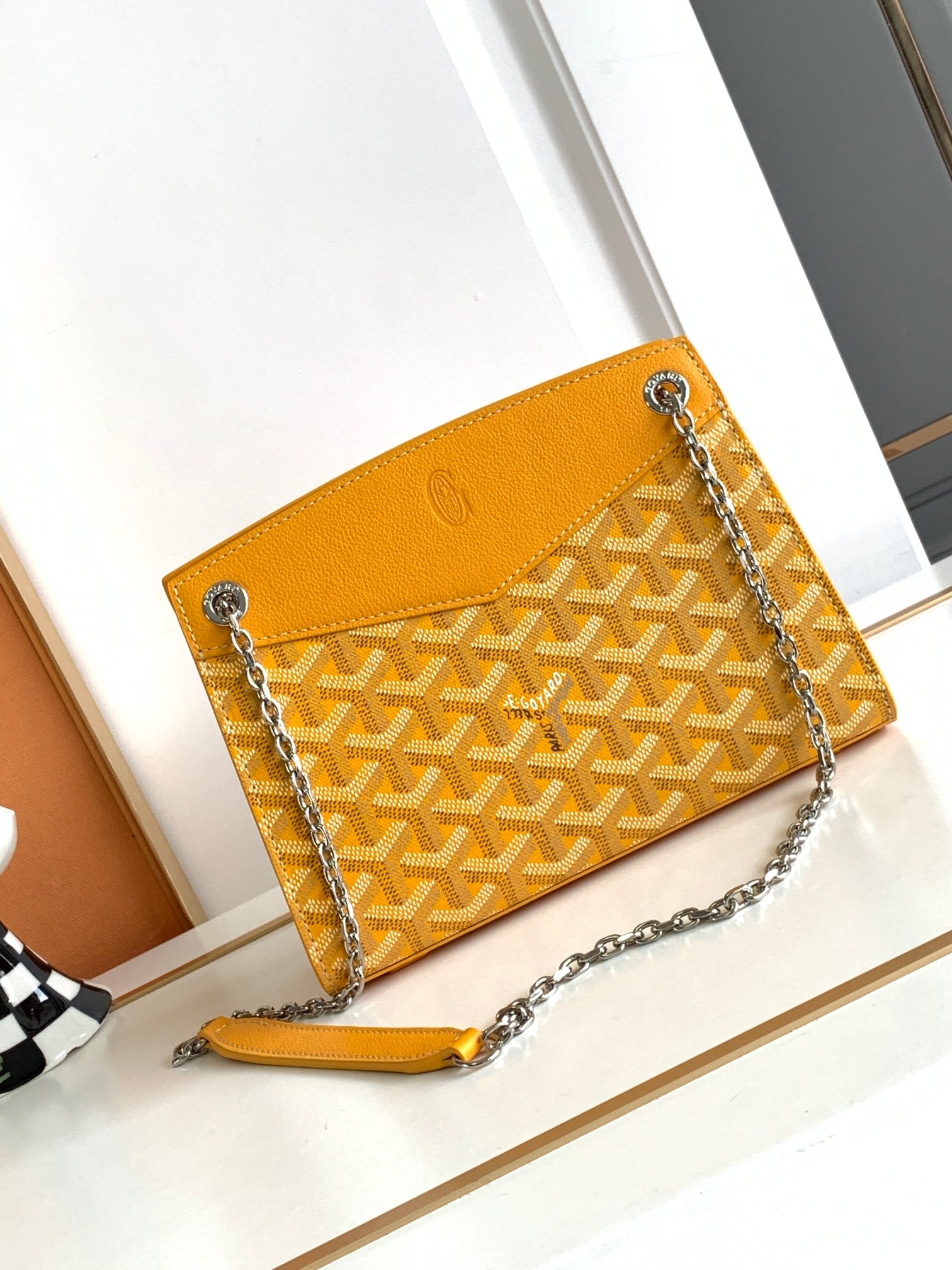 Rouette Structure Mini Shoulder Bag In Yellow